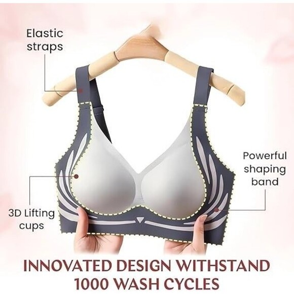 lot of 2 Bras,Lushfitting Powerful Push-Up Seamless Wire-Free Support Bra MEDIUM - Picture 8 of 11